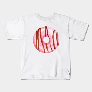 Pink round donut Kids T-Shirt